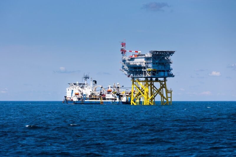 The nation's first offshore wind substation installed at Avengrid's Vineyard Wind 1 project. Photo courtesy Avengrid