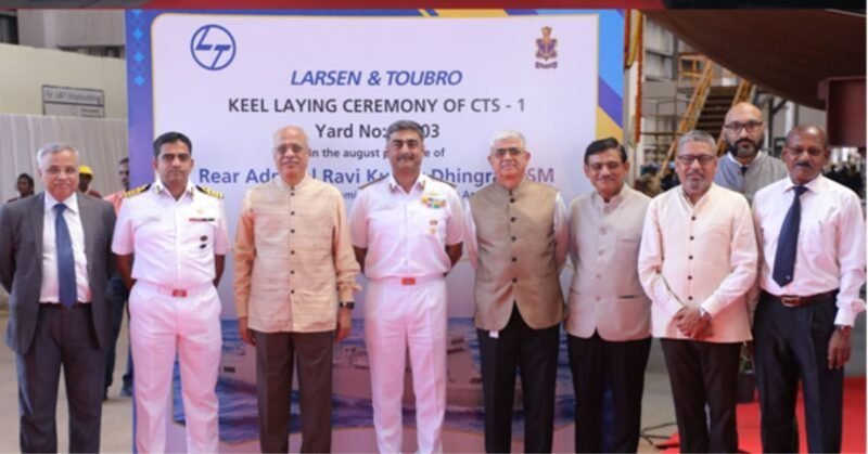 Keel Laying Ceremony of First Cadet Training Ship being built under IR Class