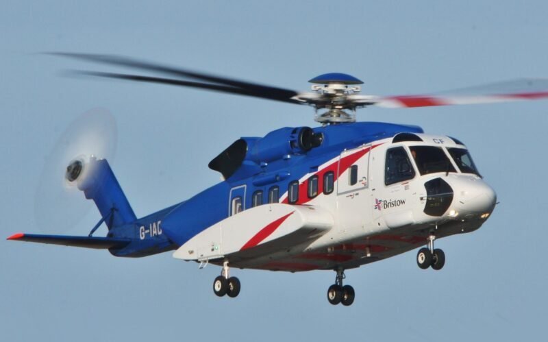 A Sikorsky S-92 helicopter hovering