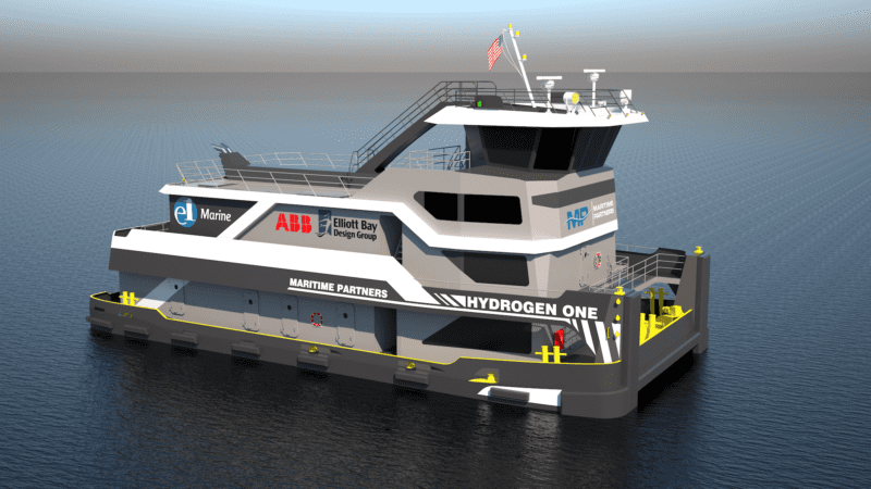 M/V Hydrogen One rendering. Illustration credit: Elliott Bay Design Group