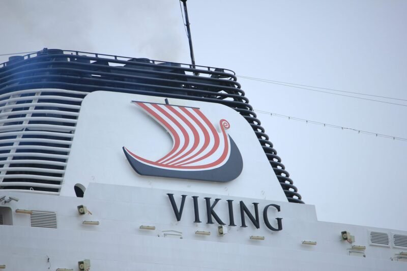 Viking logo on a funnel
