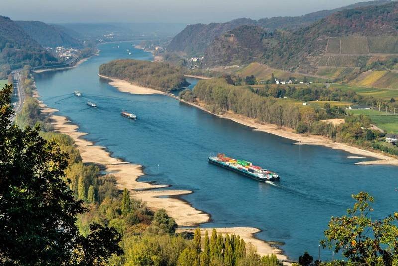 Rain Lifts Rhine River Levels In Germany But Shipping