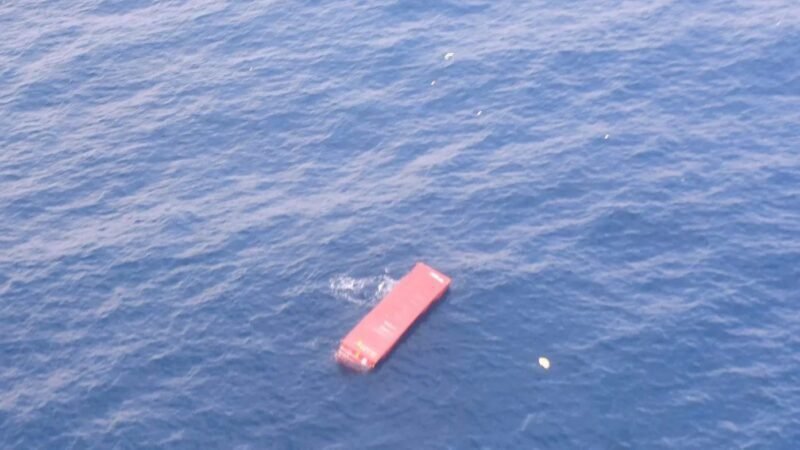 One of about 200 containers fallen off several vessels on South Africa eastern Indian Ocean area and from which pharmaceutical products and related are now being collected in various towns and beaches