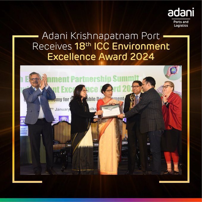 Adani Gangavaram Port receives the 18th ICC Environment Excellence Award 2024