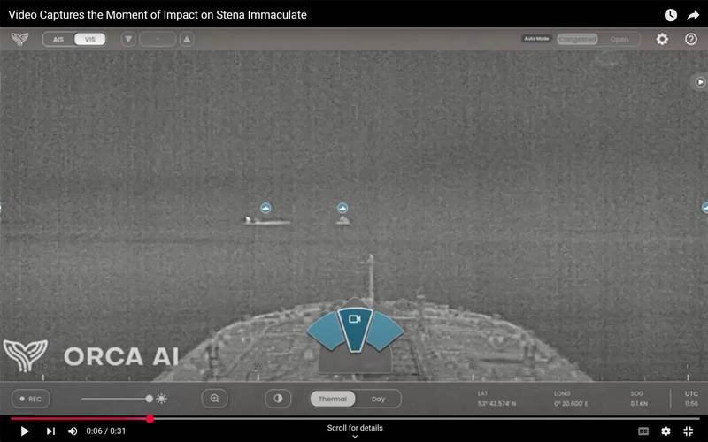 Video Captures Ship Impact On Stena Immaculate