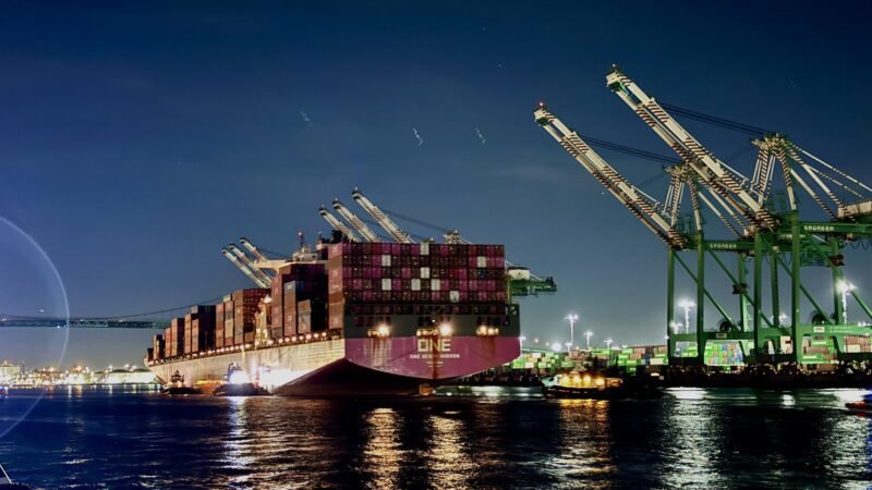 ONE Henry Hudson returns to berth at the Port of Los Angeles