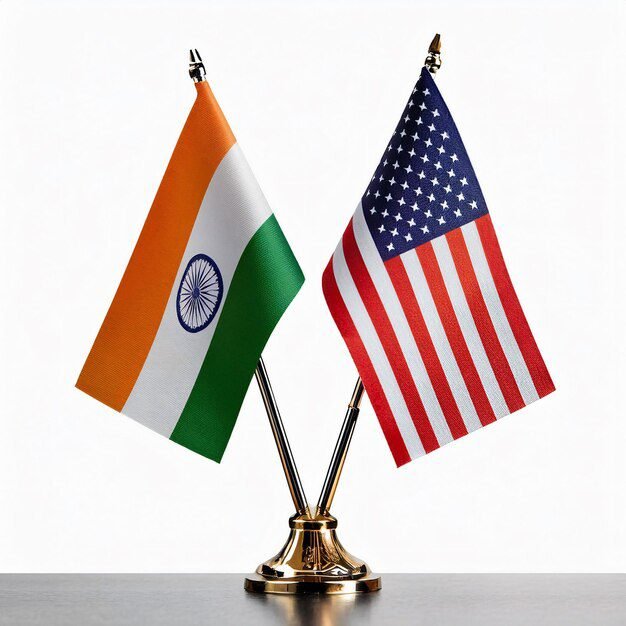 India and U.S. Flags