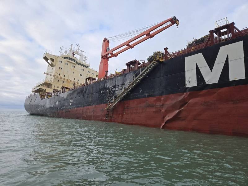 Grounded MSC Baltic III Sustains Storm Damage