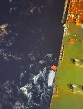 Tanker Recues Belgium Rower