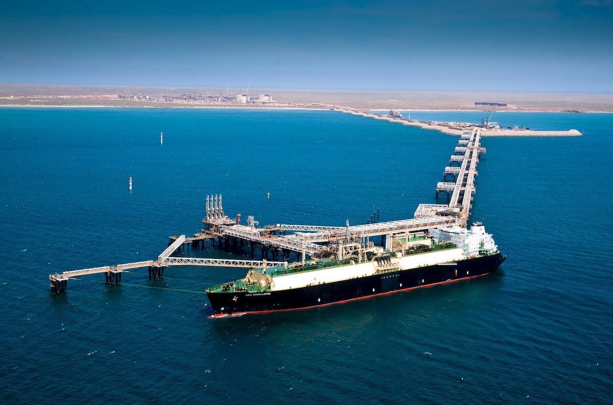 An undated handout photo of the Gorgon LNG project located in Western Australia.