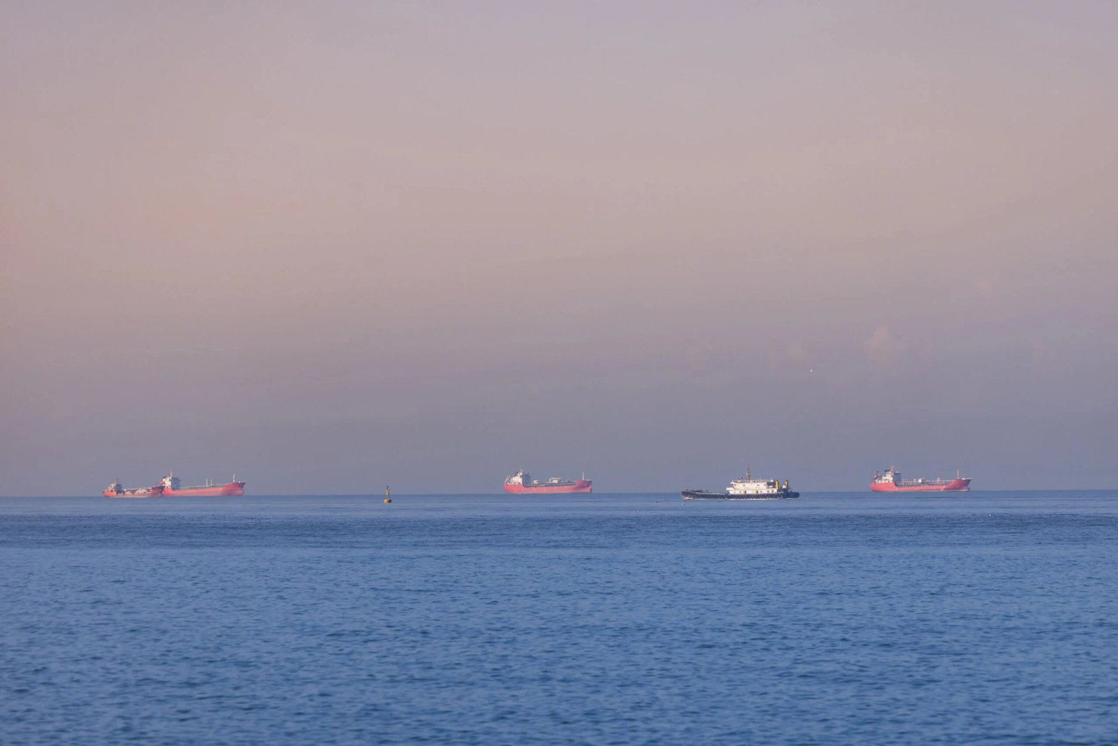 Ships at anchor in the Persian Gulf