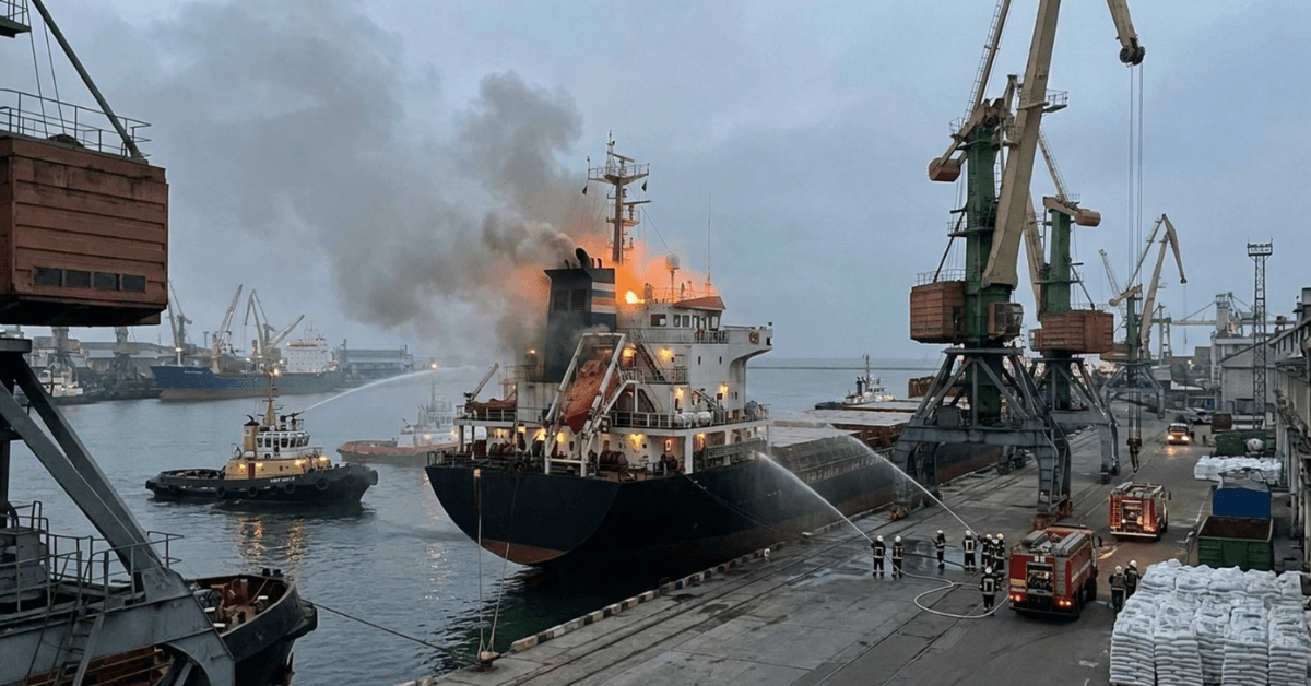 3 Seafarers Killed As Russian Strike Hits Fertiliser Ship At Port Of Odesa