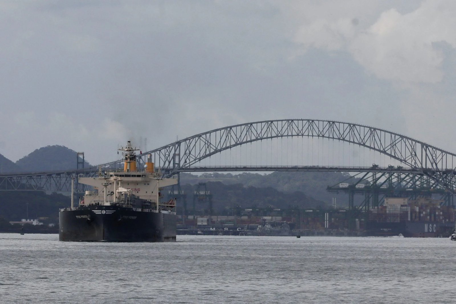 PYXIS PIONEER LPG tanker, registered in Singapore, leaves the Miraflores Locks at the Panama Canal, on the outskirts of Panama City, Panama December 17, 2023. REUTERS/Roberto Cisneros