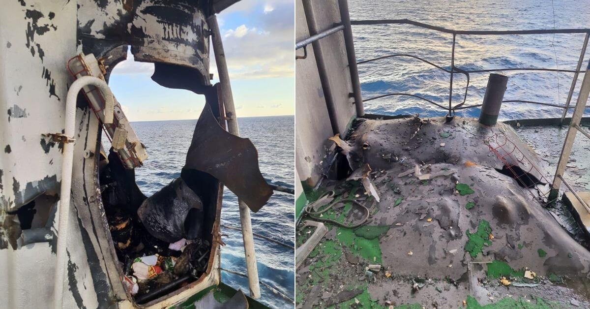 Cargo Ship Carrying 23 Indian Seafarers Catches Fire After Drone Strike En Route To Pakistan