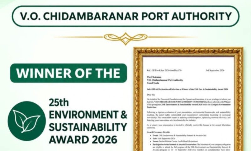 VOC Port Wins 25th Environment & Sustainability Award 2026
