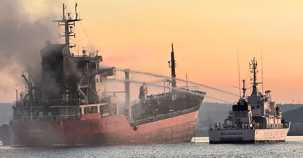 Fire Breaks Out In Engine Room Of Motor Tanker At Philippine Port, 2 Injured