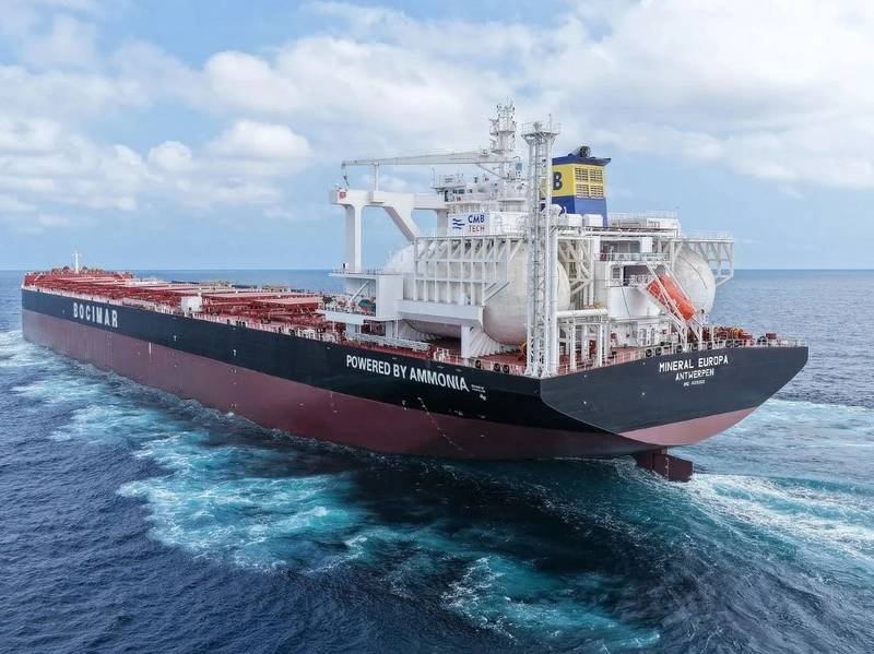 'World's First' Ammonia-Powered Bulk Carrier Starts
