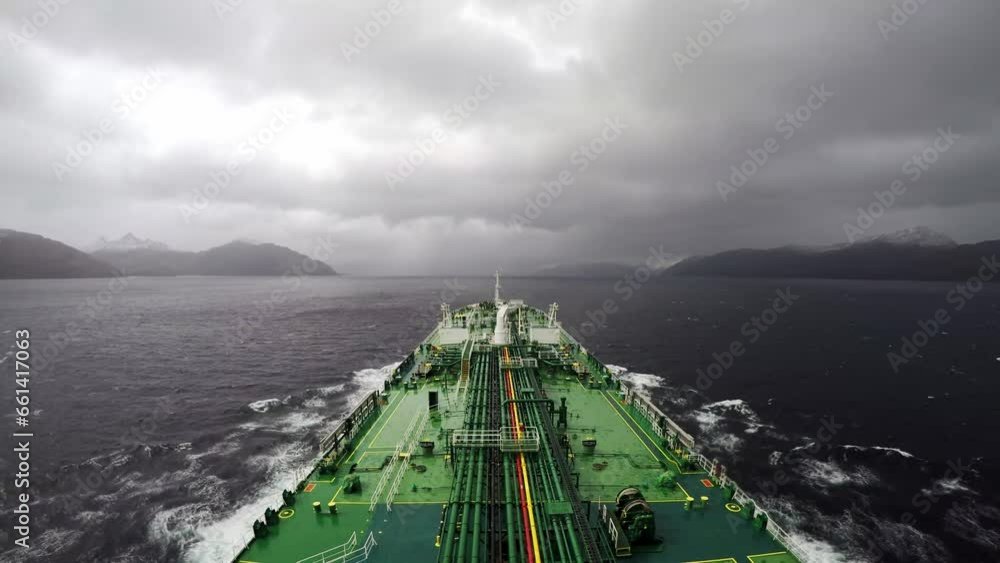 Oil Tanker Transit Through Strait of Magellan